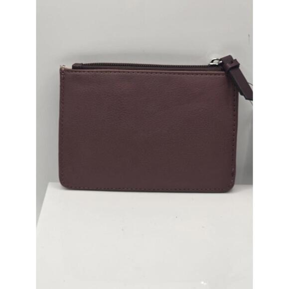 Nine West Jollie Slg Small Top Zip Duo Bifold Wallet Brand New W/ Tags Redwood - Picture 2 of 2